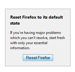 Reset Firefox to its default state