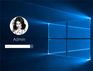 Windows login screen, custom picture set