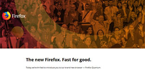 The new Firefox. Fast for good.