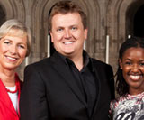 Songs of Praise presenters Pam Rhodes, Aled Jones, Diane-Louise Jordan, image: BBC