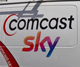 Van with Comcast Sky logo