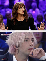 Asia Argento and Jimmy Bennett on Italian news show Non è l’Arena, image: AP