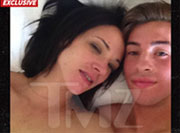 TMZ: Bennett and Argento in bed, image: TMZ
