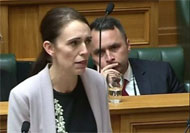 New Zealand Prime Minister Jacinda Ardern in Parliament