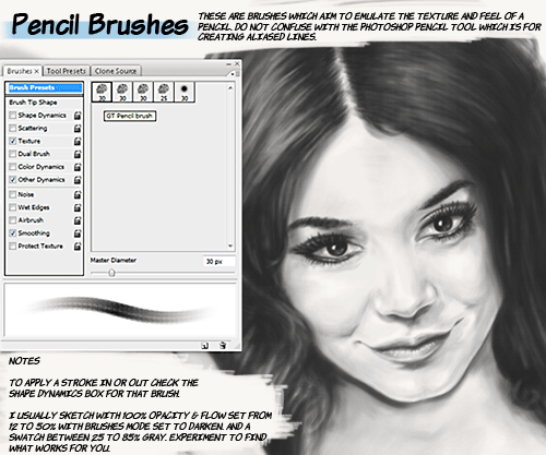 Pencil brushes